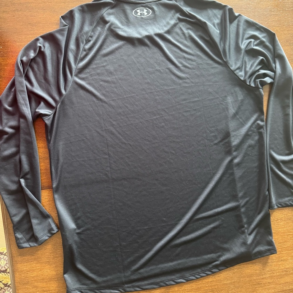 Under Armour Tech Loose Fit Black Long Sleeve lightweight Shirt Size 2XL - Picture 3 of 9